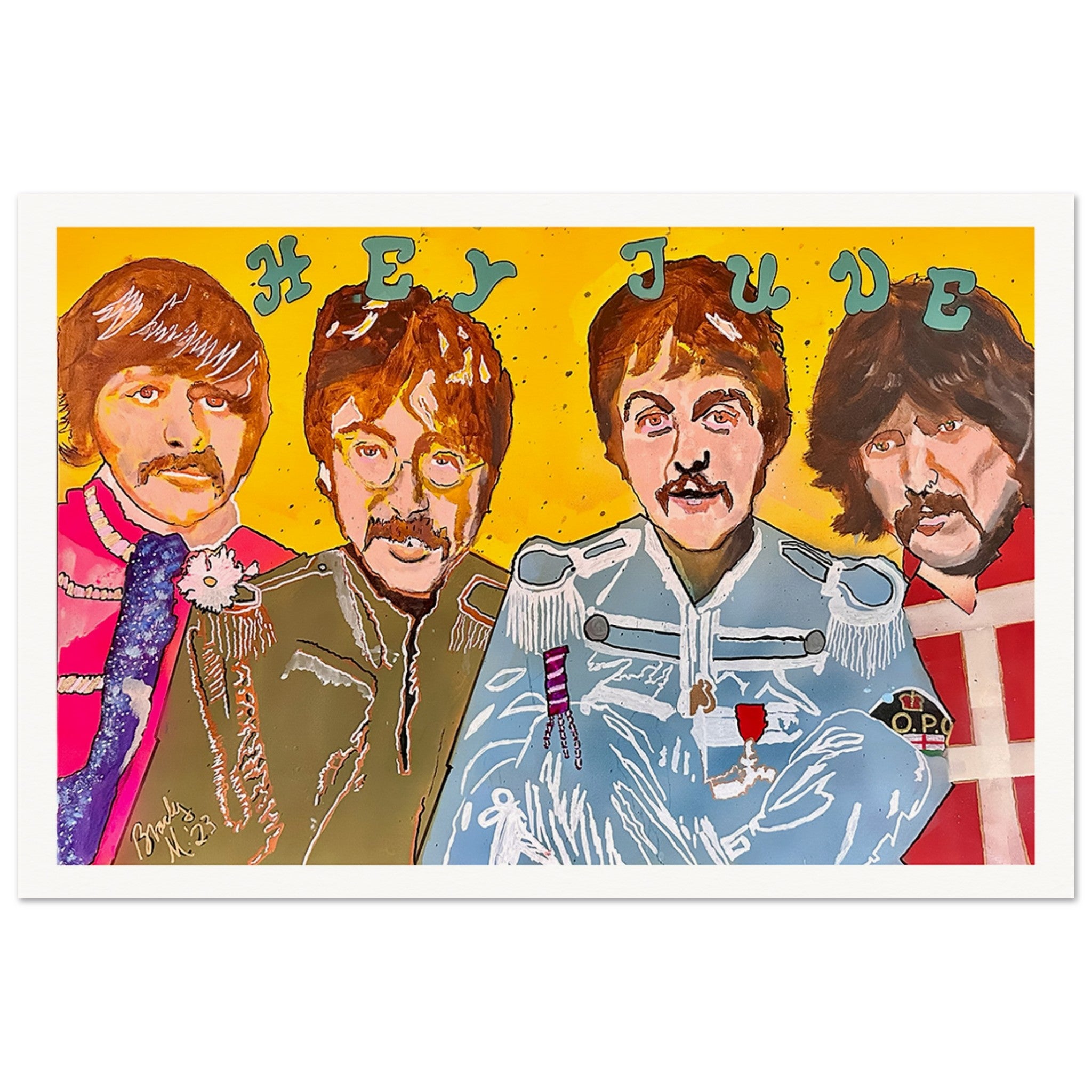 絵画 Beatles Beatles – Brady Matthews Art