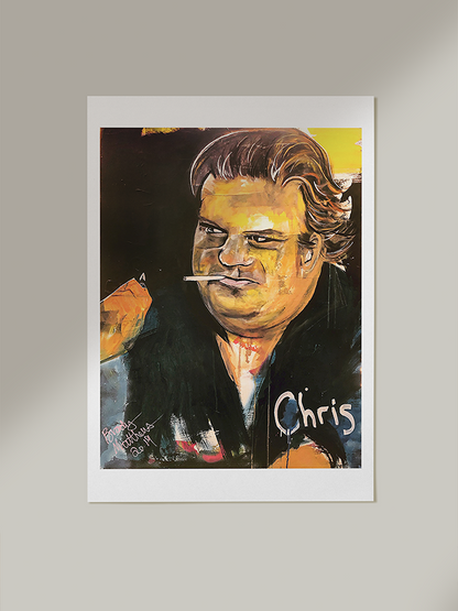 did chris farley smoke cigarettes farley" Poster by Merchmanga Chris Farley, oil on canvas